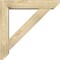 Ekena Millwork Traditional Slat Rough Sawn Bracket w/ Offset Brace, Douglas Fir, 6"W x 28"D x 28"H BKT0604X28X28TRA06RDF - alternate 2